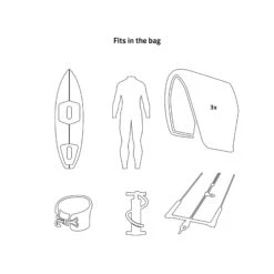 PROLIMIT Kitesurf BB Travellerw/Wheels Grey/White - 140 X 45 Grey/White -SUP Verkäufe 404.03370.020 3