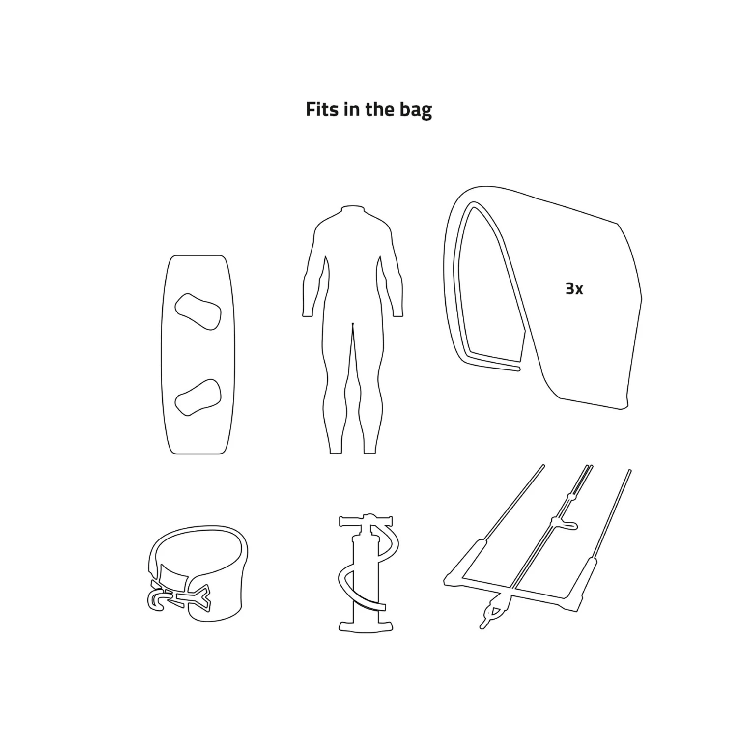 PROLIMIT Kitesurf Elite Traveller W/wheels Black/Grey - 140 X 45 Grey/White 6 PROLIMIT Kitesurf Elite Traveller W/wheels Black/Grey - 140 X 45 Grey/White – Bild 6